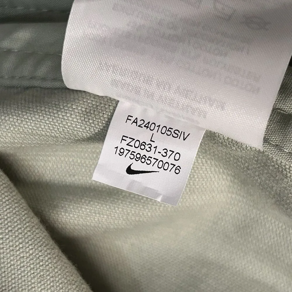 Nike Sportswear Club Corduroy Harrington Jacket Full Zip Large Green FZ0631-370 - Picture 8 of 9